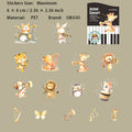 15 Pcs Musical Animal PET Stickers DWYYH