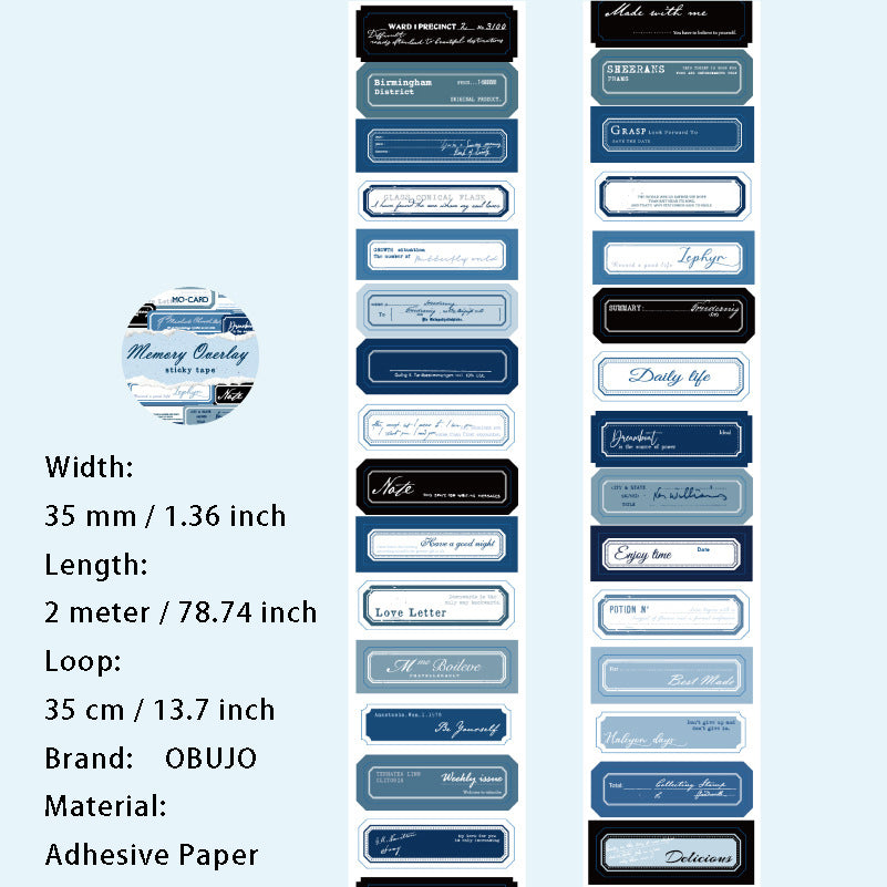 1 Roll Vintage Label Stickers Tape SGDB