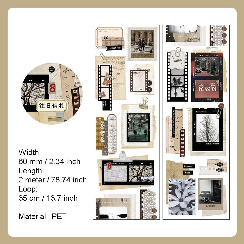 1 Roll Movie Film PET Stickers Tape YXSJ