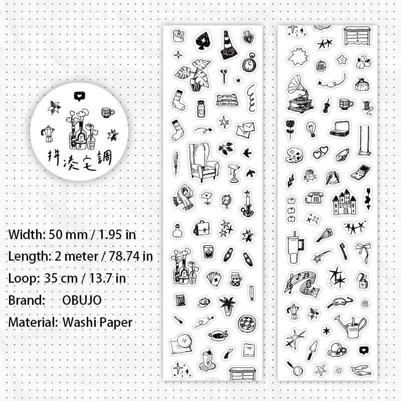 1 Roll Cute Planner Stickers Tape MNTY