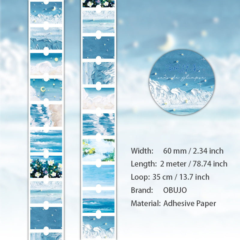 1 Roll Natural Landscape Stickers Tape BJYJ