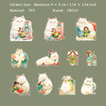 10 Pcs Cartoon Pet and Litterle Girl PET Stickers  ACDSJ