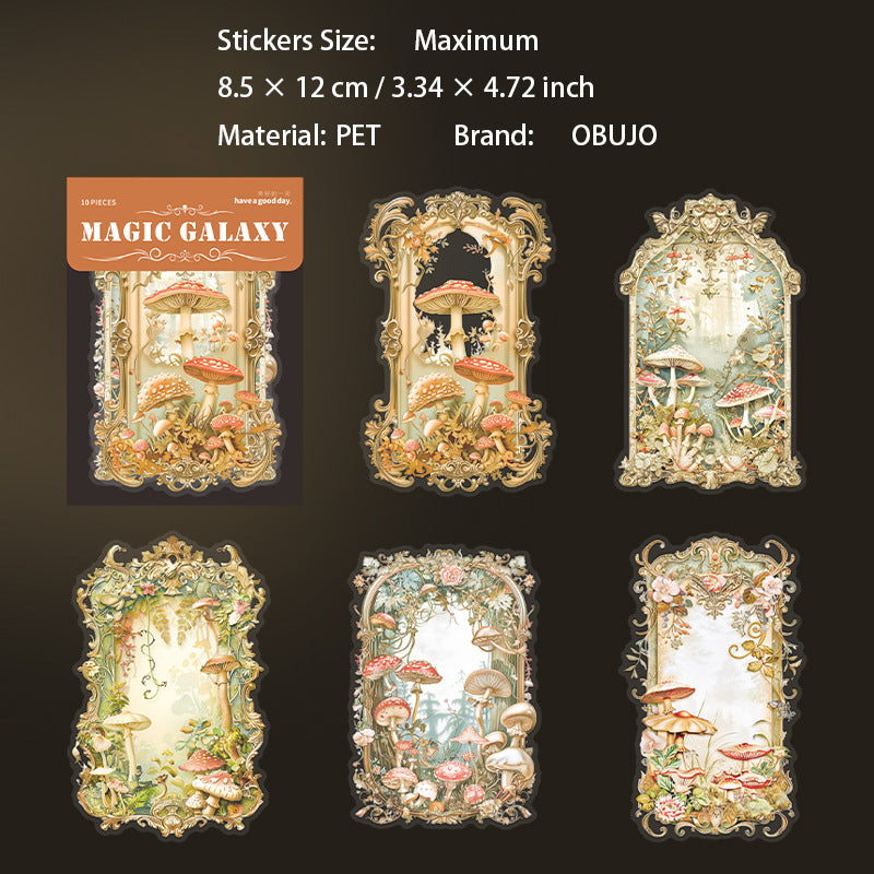 10 Pcs Fantasy Magic PET Stickers MFXH