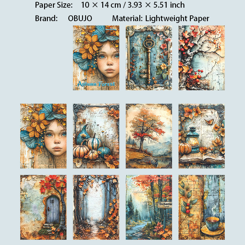 30 Pcs Fairy Autumn Journal Paper QLJM
