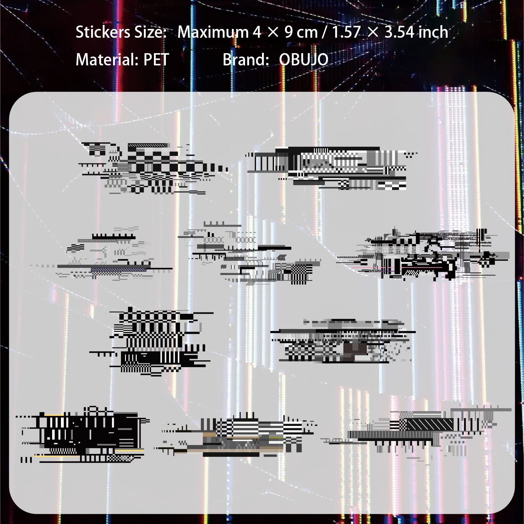 20 Pcs Punk Themed PET Stickers ZDKJ