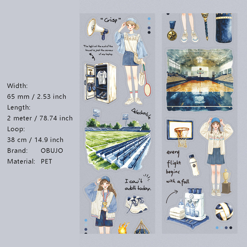 1 Roll Daily Life PET Stickers Tape RSGHS