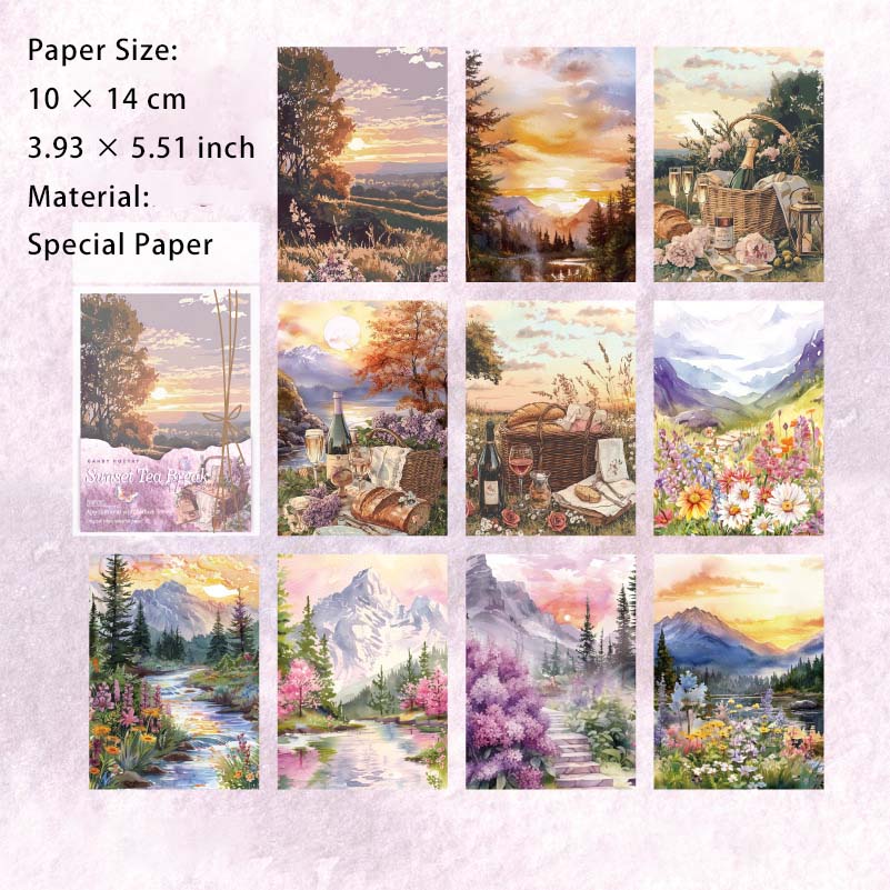 30 Sheests Camping Picnic Scrapbook Paper FYZR