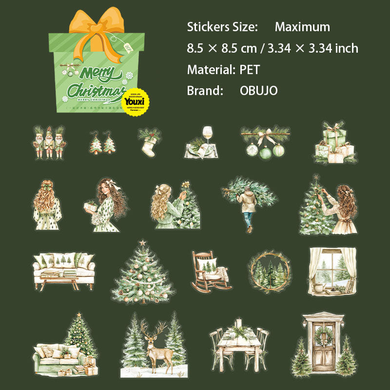 20 Pcs Christmas PET Stickers YQGSD