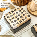 30 Pcs Alphabet Letter Wooden Stamp Kit YWKJ