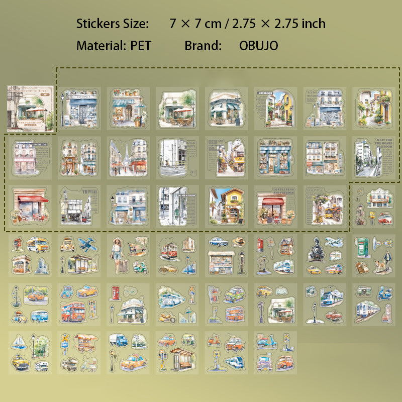 45 Pcs Garden Themed PET Stickers CSJTHY