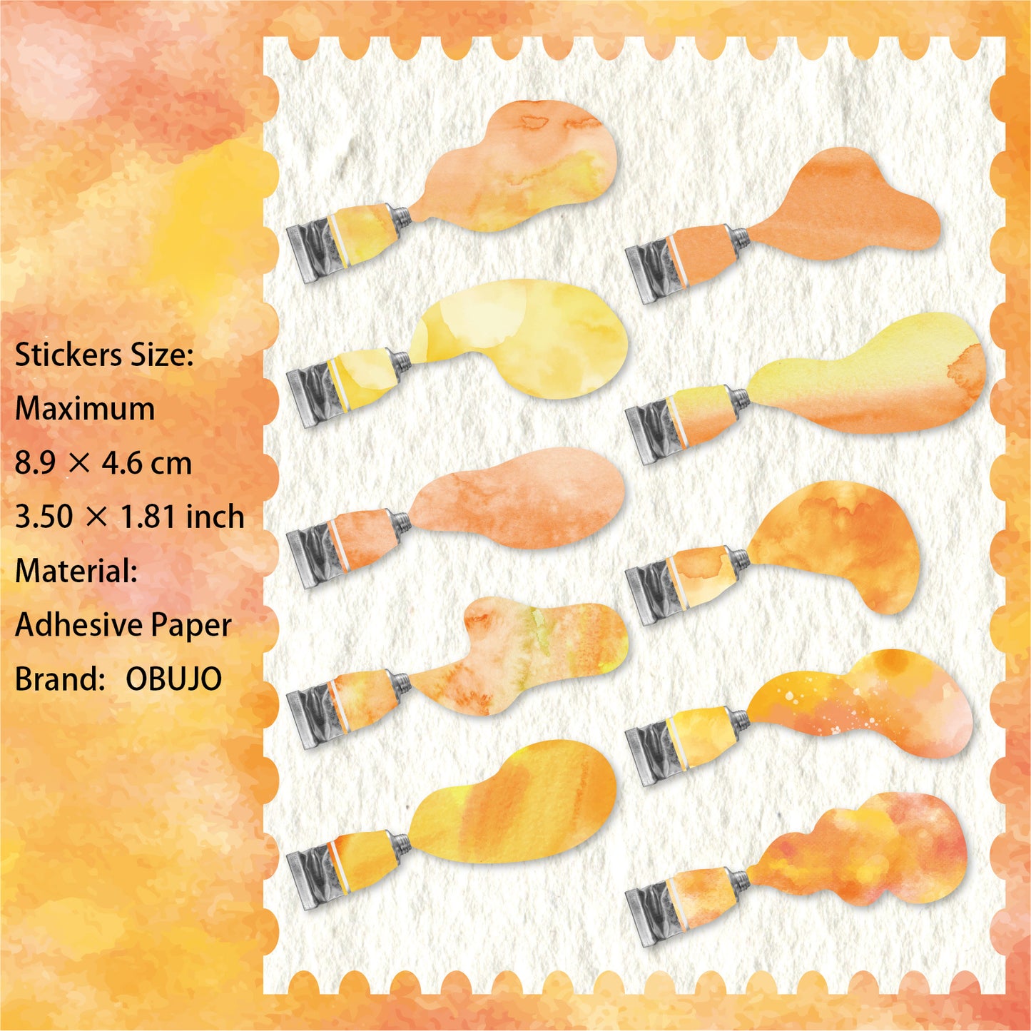 20 Pcs Paint Themed Stickers YLXL