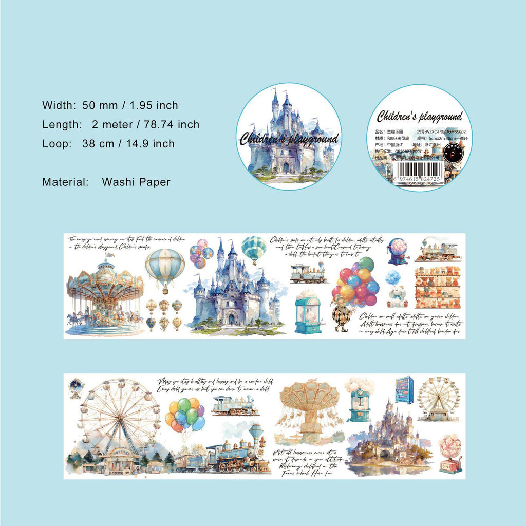 1 Roll Watercolor Landscpae Washi Tape PDLQMSJ