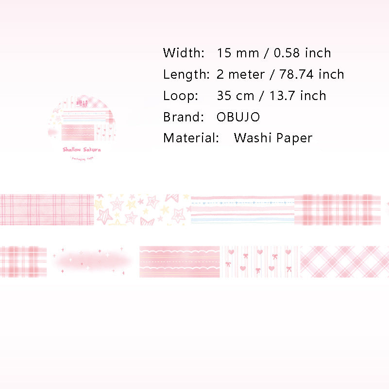 1 Roll Watercolor Grid Washi Tape SSZM