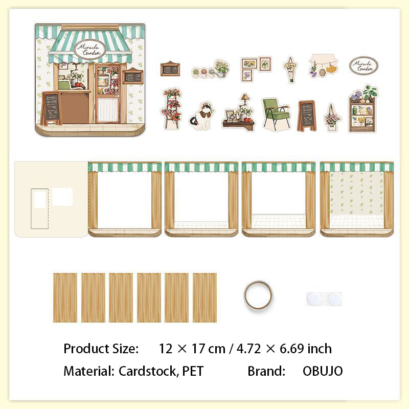 3D Store Shop Scene DIY Stickers Kit KJXD