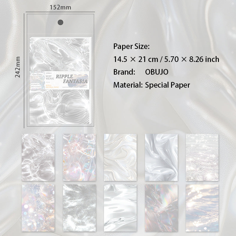 10 Sheets Water Texture Journal Paper LJWY