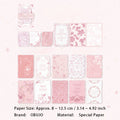 30 Pcs Floral Embossed Paper and Scrapbook Paper HZYX