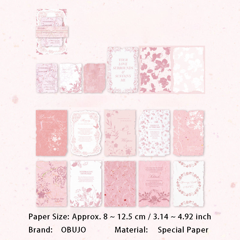 30 Pcs Floral Embossed Paper and Scrapbook Paper HZYX