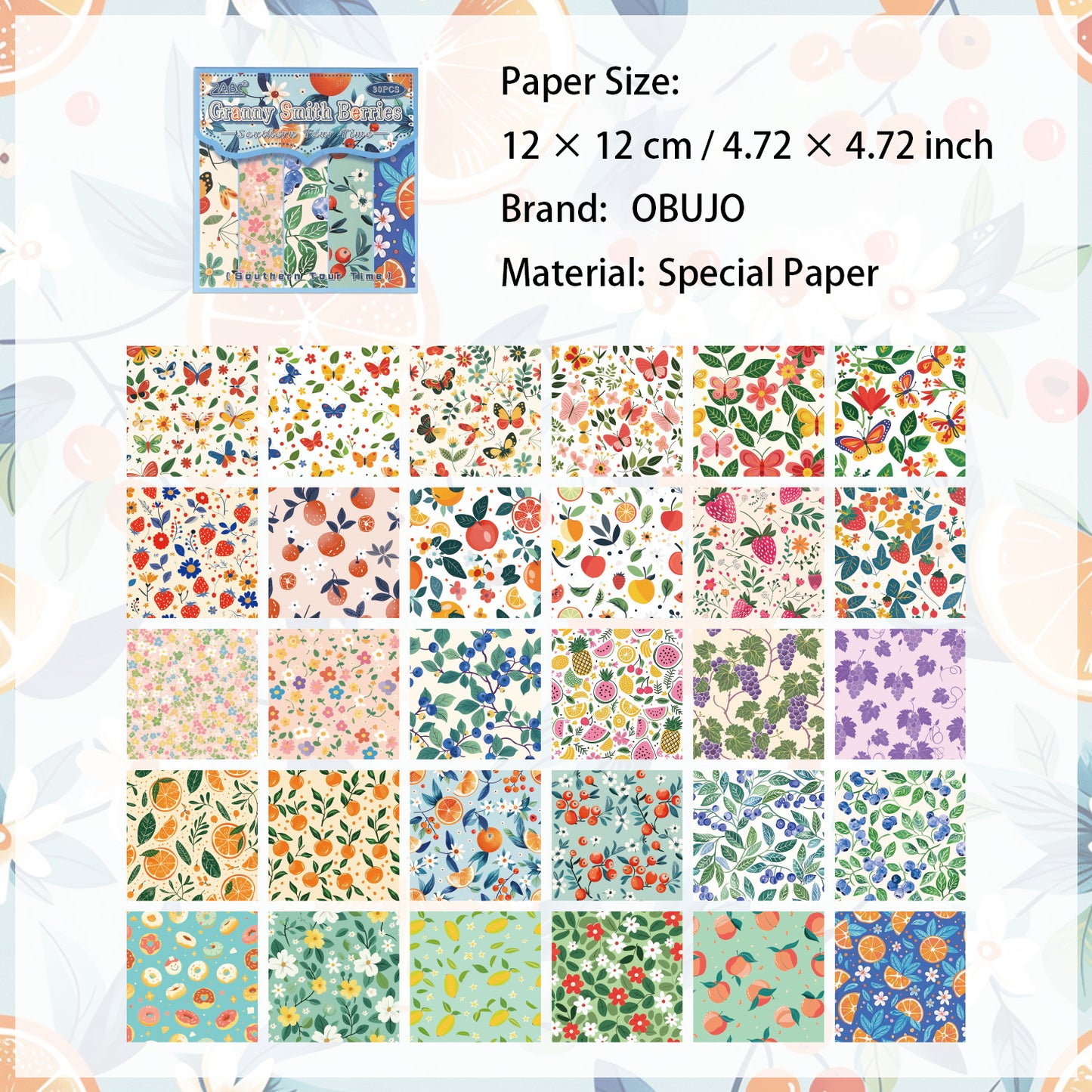 30 Sheets Botanical Journal Paper Pad NXSG