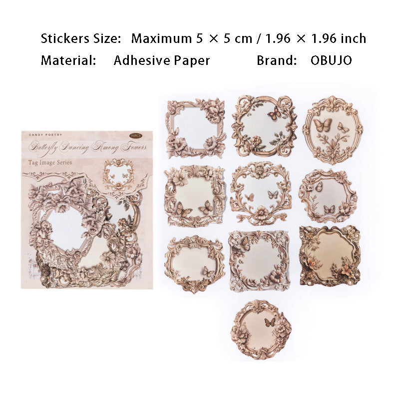 30 Pcs Vintage Notepad Stickers BQSG