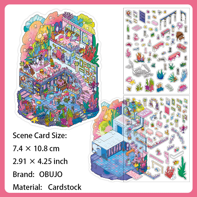 3D Shop Scene DIY Stickers Kit JRYYZ35