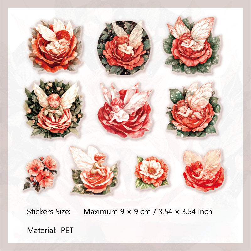 10 Pcs Fairy Theme PET Stickers JLGD