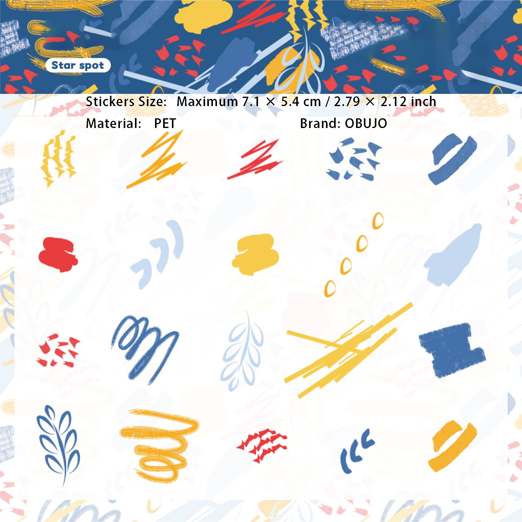 20 Pcs Paint Theme PET Stickers YSYXL
