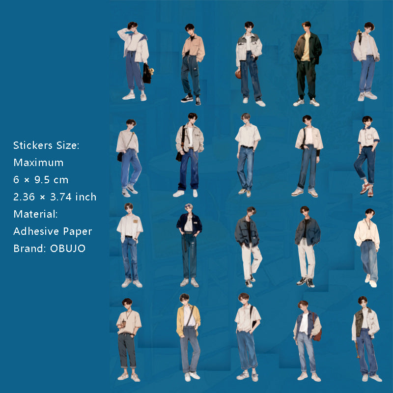 20 Pcs Couple Boy Stickers XDNH