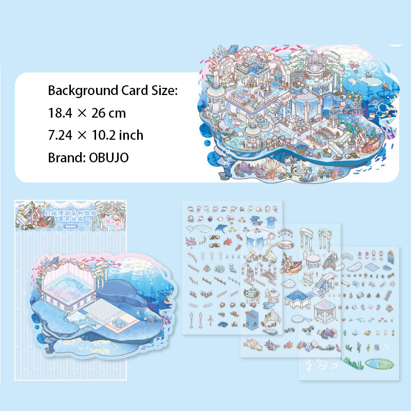 3D Amusement Park Scene Diy Stickers Kit HJMY