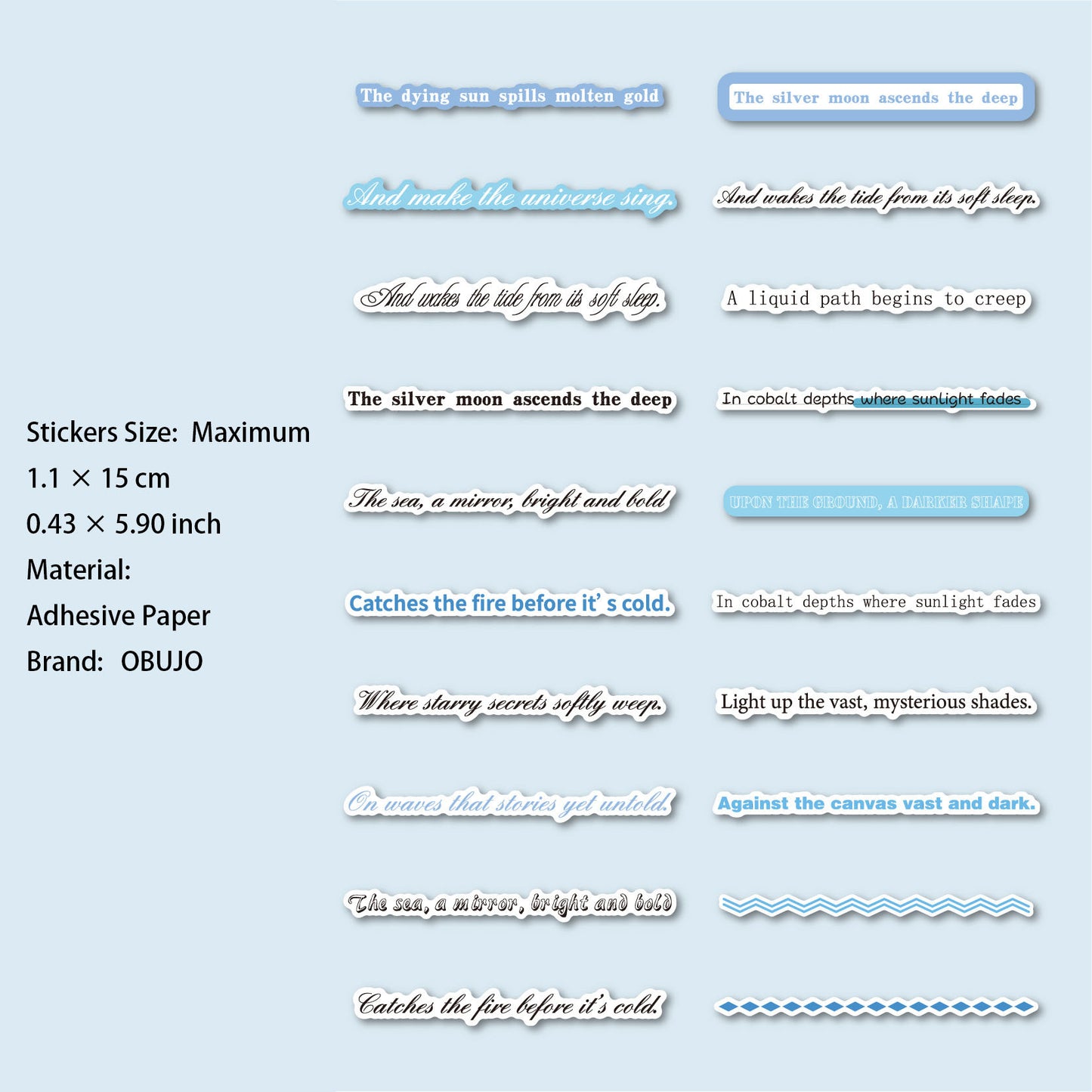 40 Pcs Creative Quote Stickers ZYJX