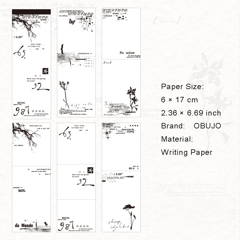 30 Sheets Vintage Notepad LLBJ