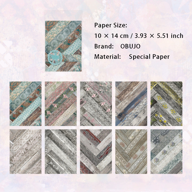 30 Pcs Wooden Color Scrapbook Paper MSZJ