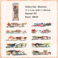 10 Pcs Seasonal Watercolor Landscape PET Stickers SSXT