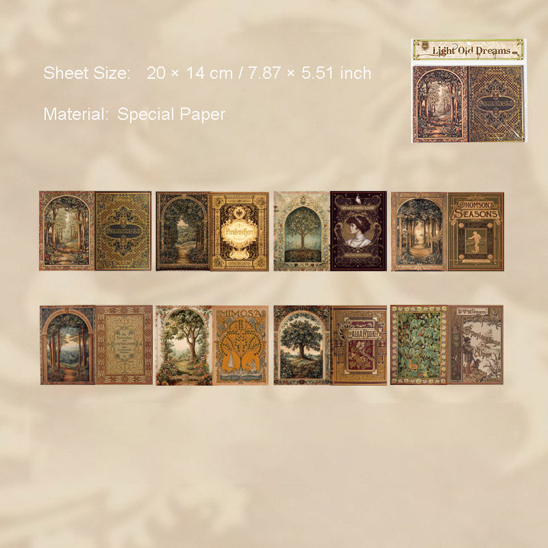 16 Pcs Vintage Scrapbook Bakcground Paper SJSY