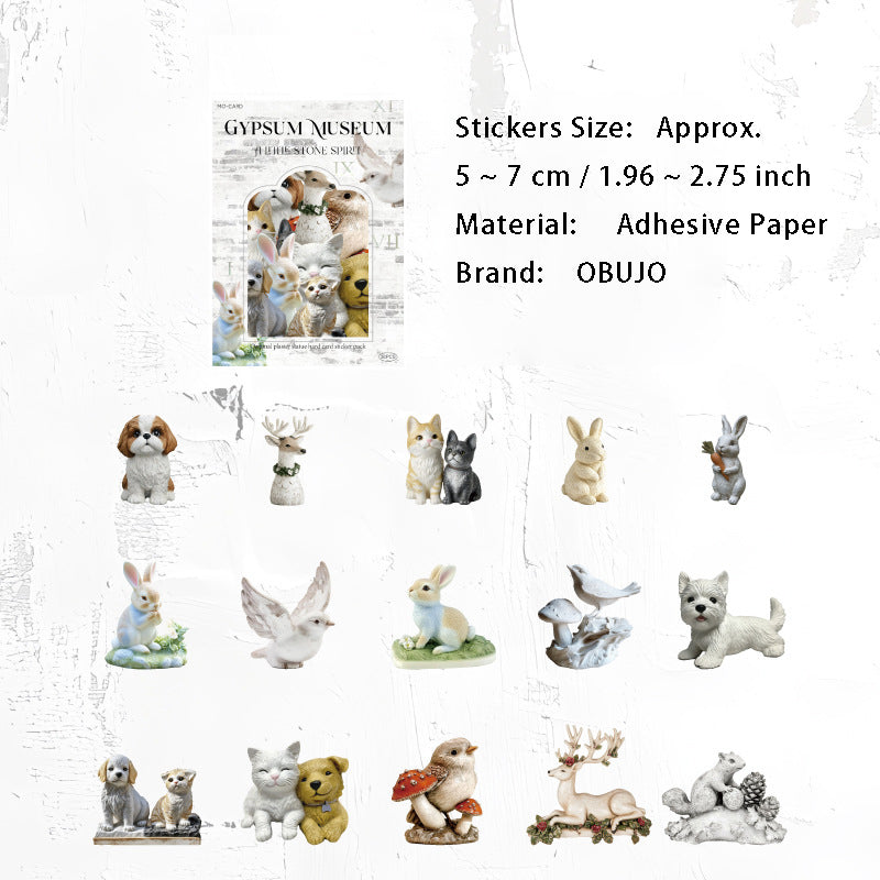30 Pcs Statue Museum Theme Stickers SGBWG
