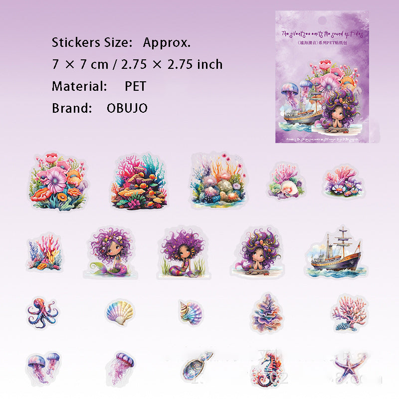 40 Pcs Undersea PET Stickers MHCY