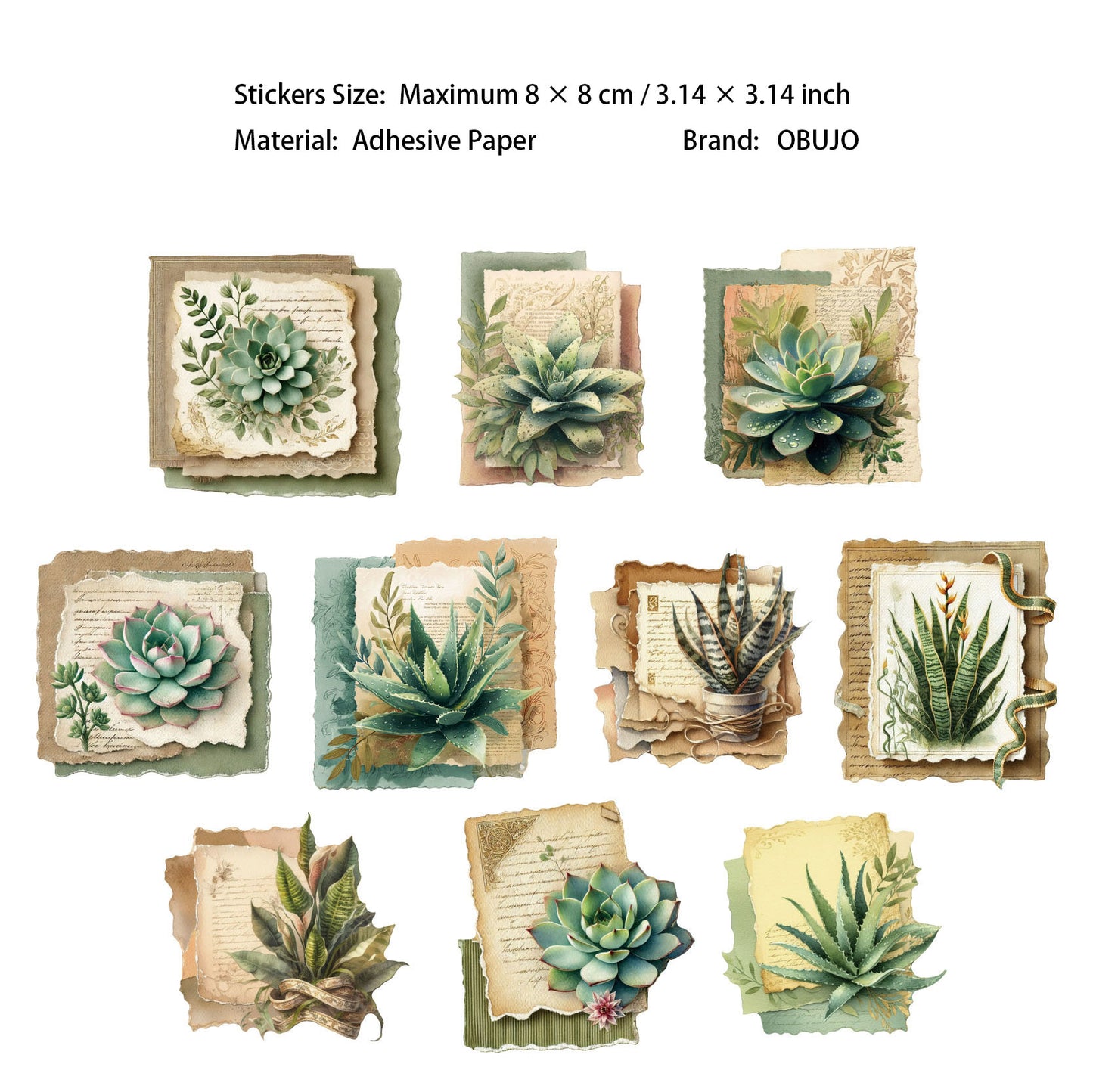 20 Pcs Vintage Flower Journal Paper BQDX