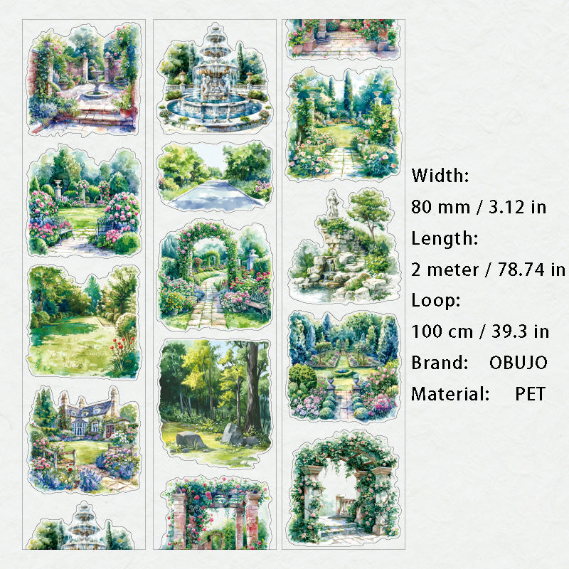 1 Roll Travel Landscape PET Stickers Tape SJBJ