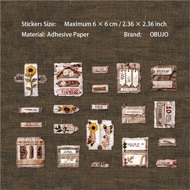 20 Pcs Vintage Lable Stickers SCBBQ