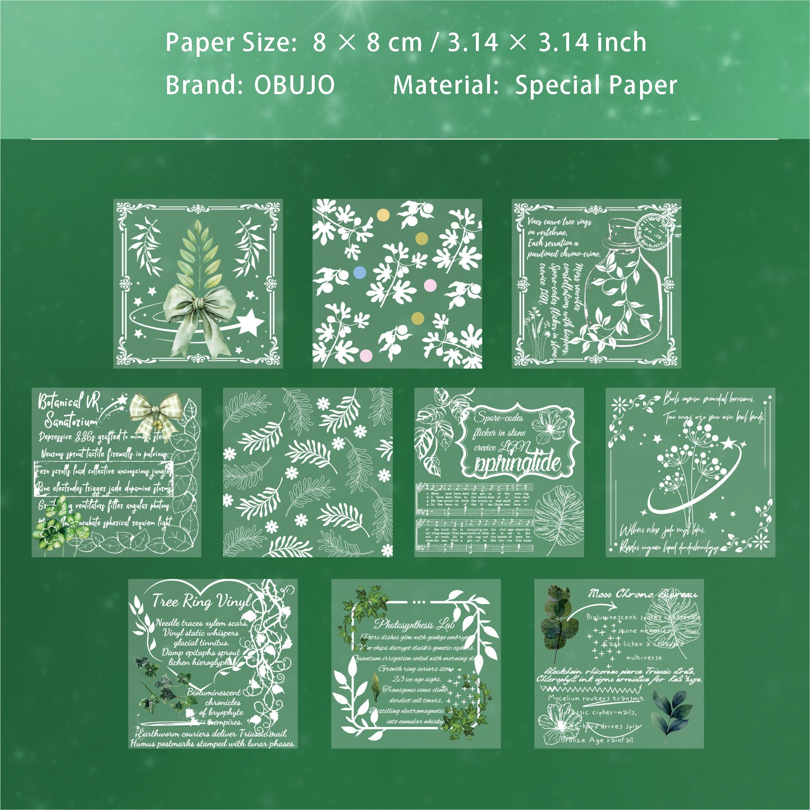 20 Pcs Buttefly Floral Scrapbook Paper BQXY