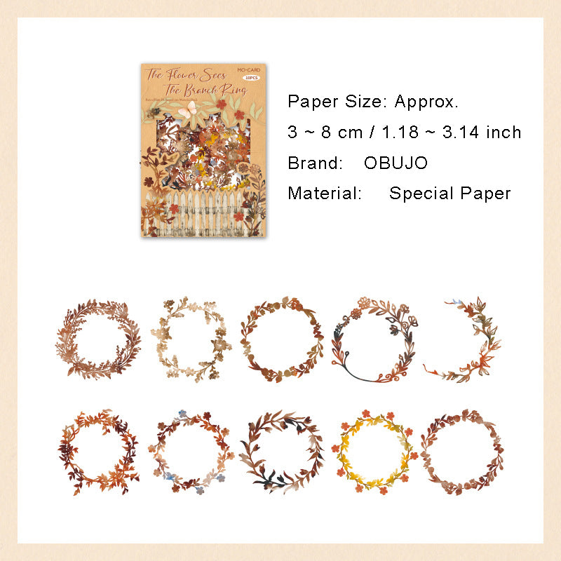 10 Pcs Cutout Paper Flower XHHJ