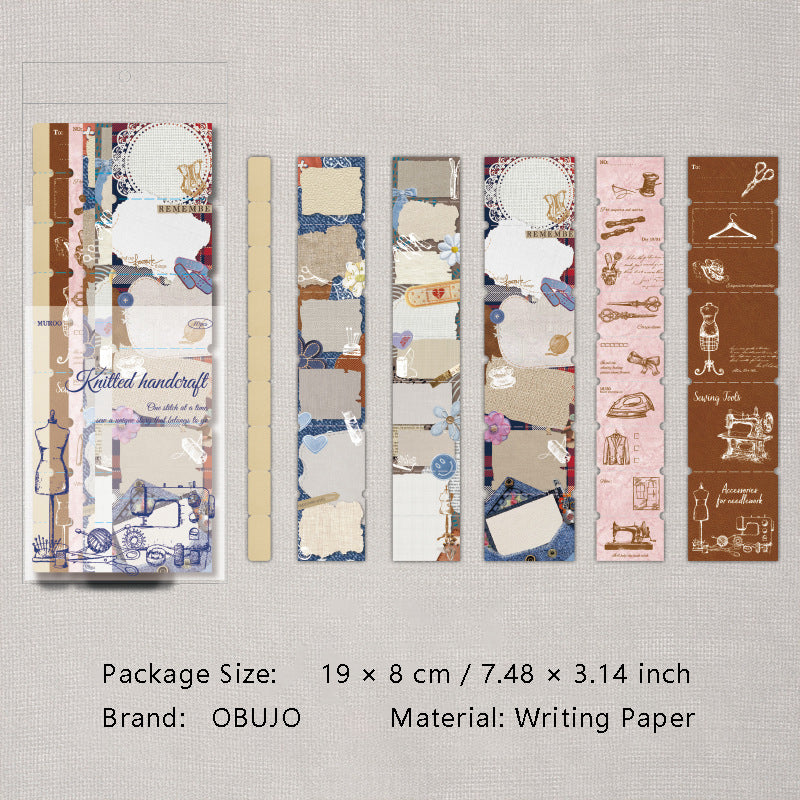 12 Sheets Vintage Notepad Journal Paper BMHBQ