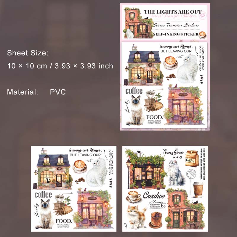 2 Sheets Street Landscape Transfer Stickers DHLSTX