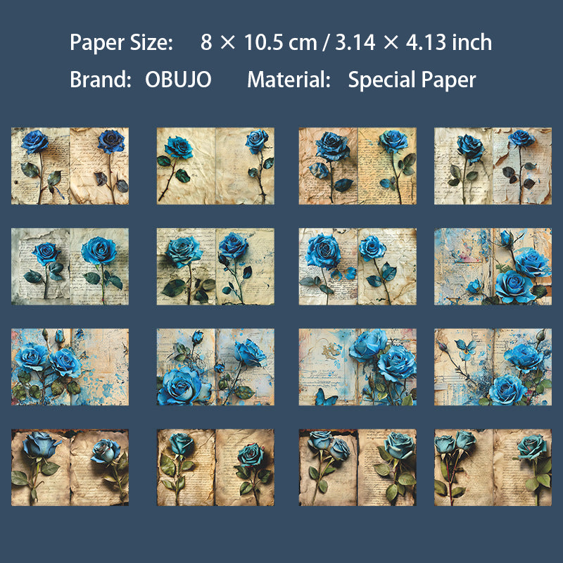 96 Sheets Vintage Rose Journal Paper MGDX