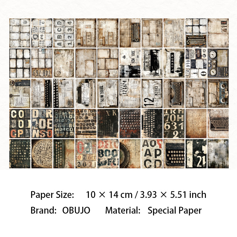 50 Sheets Vintage Junk Journal Paper FDZS