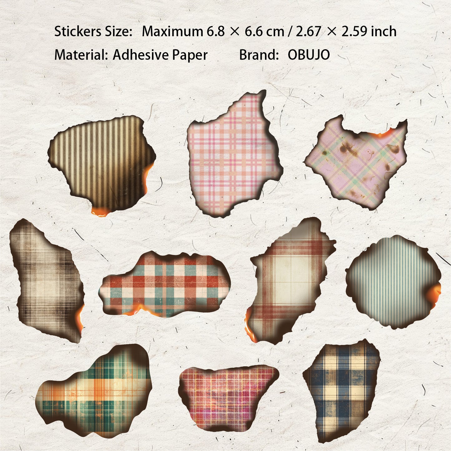 20 Pcs Burning Debris Themed Stickers SGSY