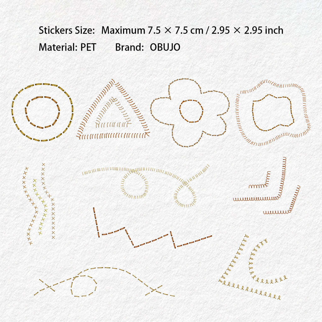 20 Pcs Sewing Patterns PET Stickers XXXL