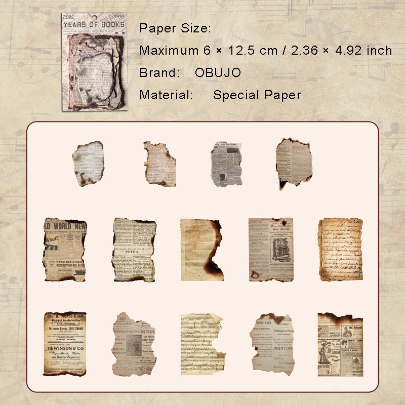 28 Sheets Embossed Vintage Scrapbook Paper FGYJ