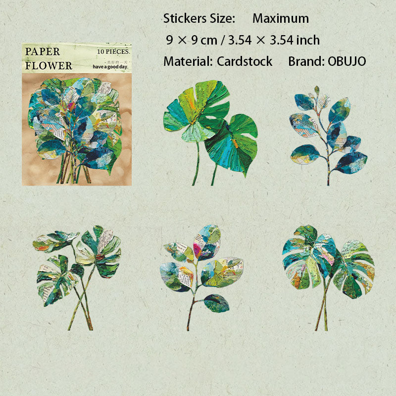 10 Pcs Paper Flower for Journal Craft ZSHF