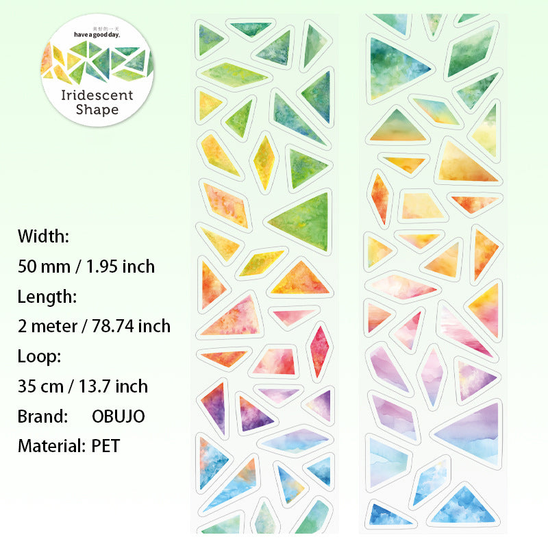 1 Roll Watercolor Dot Heart Star Planner Stickers Tape HCXZ