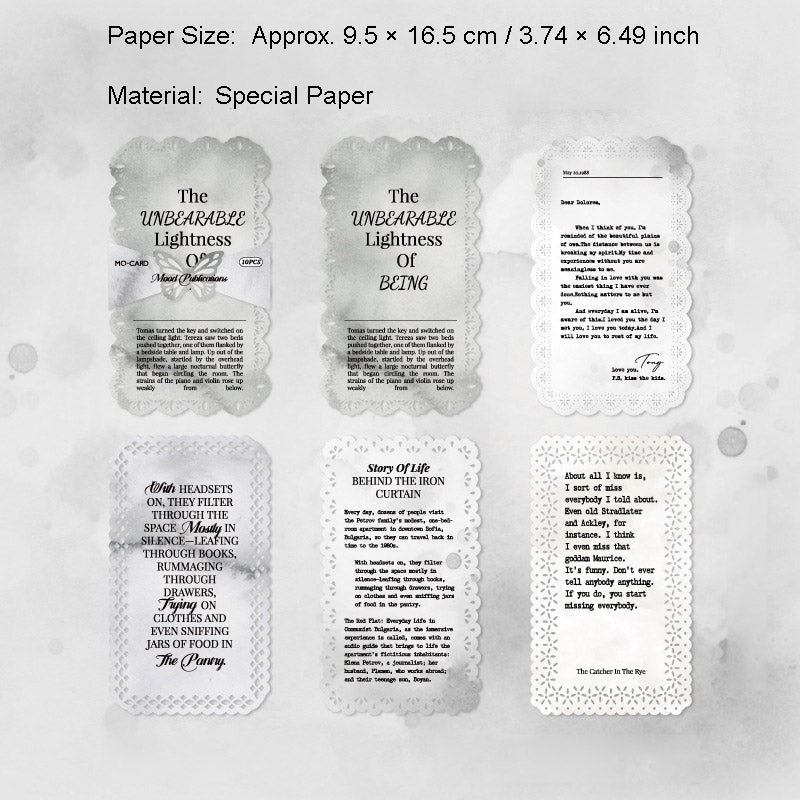 10 Pcs Lace Edged Scrapbook Paper LSLC